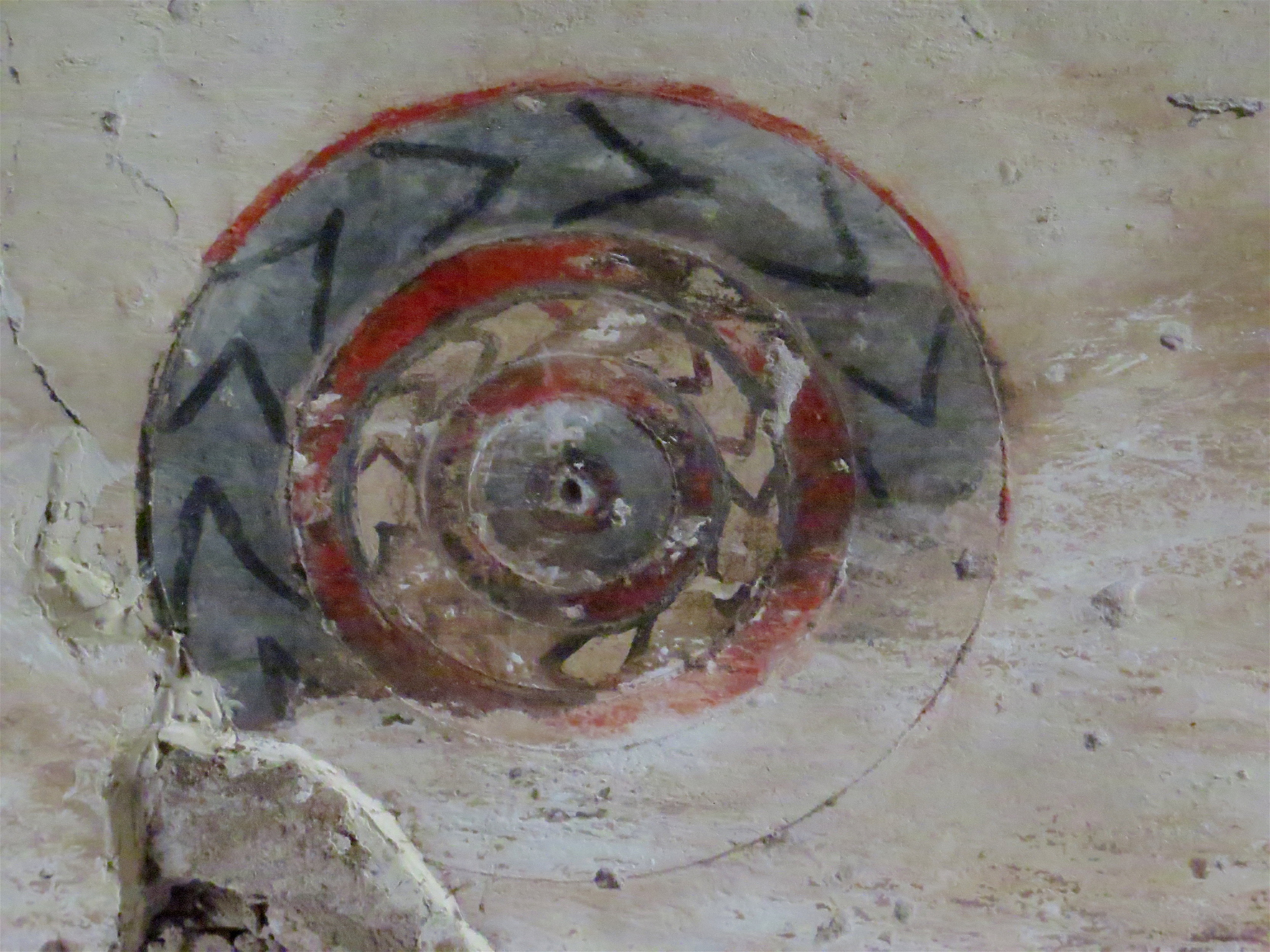 Detail of painted finish interior of church sanctuary