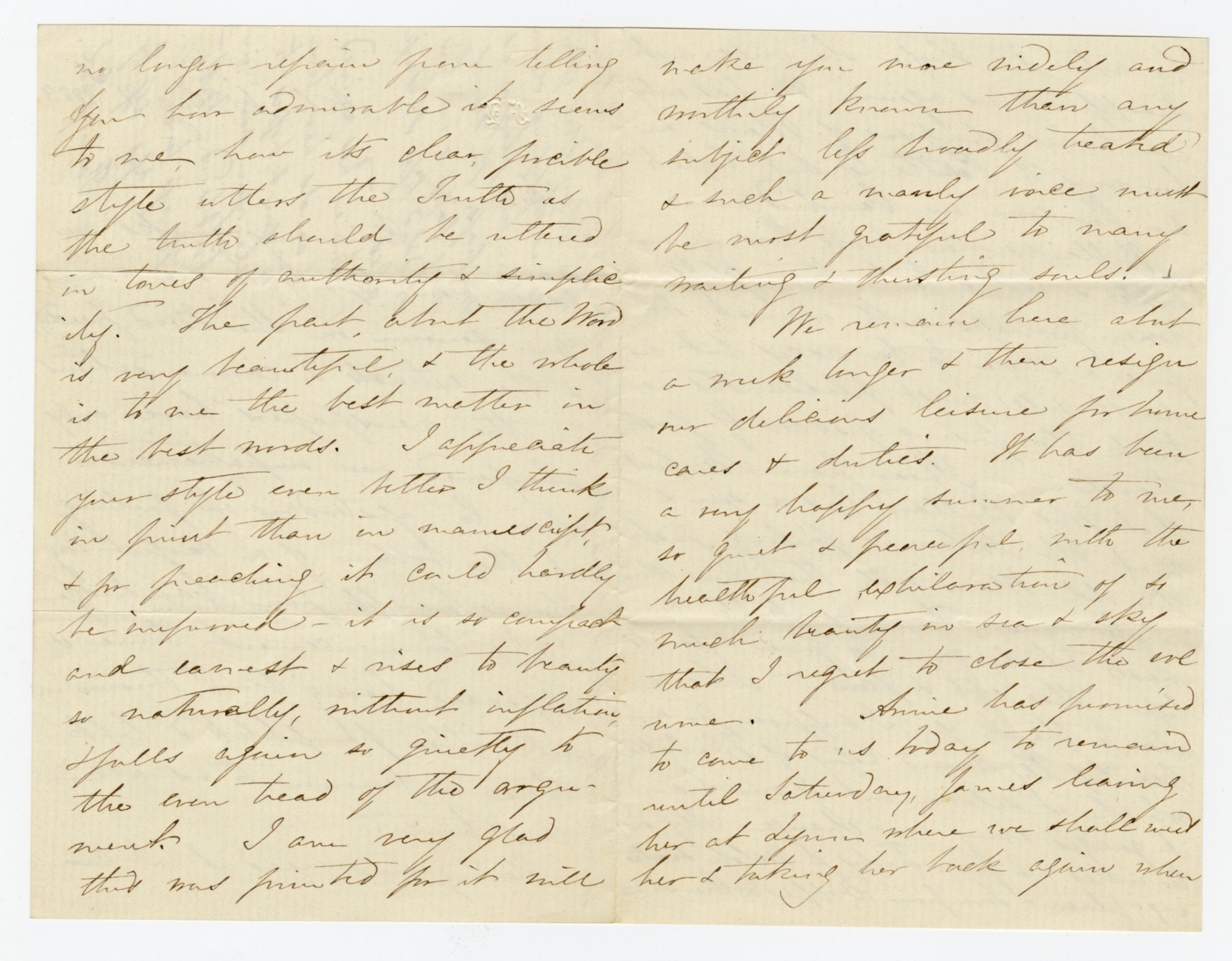 Manuscript letter