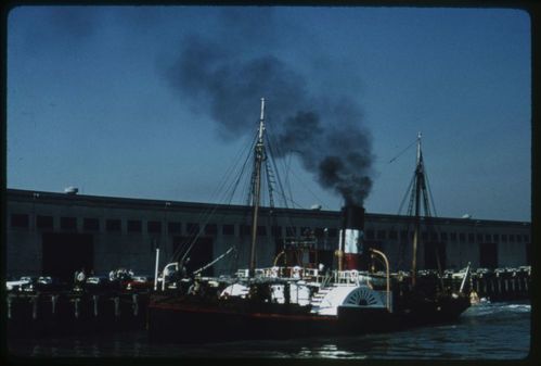The arrival of the Eppleton Hall (built 1914; tugboat) in San Francisco, March 24, 1970