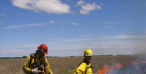 Fort Larned National Historic Site Burn - May 2003