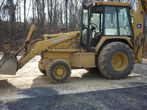 1993 John Deere 410D Backhoe at Gettysburg National Military Park in January 2008