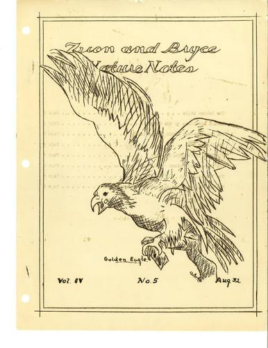 ZION 12262 Zion Bryce Nature Notes Vol4 No5 1932 August