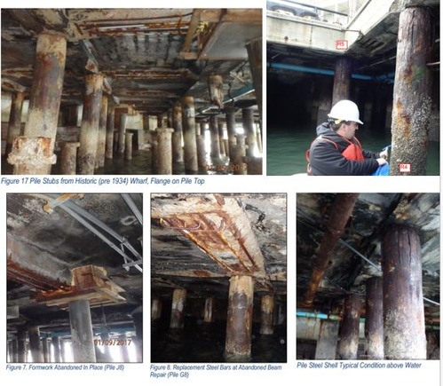 Alcatraz Wharf Piles Photos