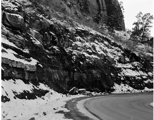 BW Photos showing slope creep, slump and rock falls at Cedar Breaks - Large Format.