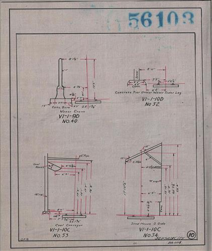 56103.LB--clearance sketches--Structures less than 8 feet from center line of track or less than 22 feet above top of rail [Group 01]