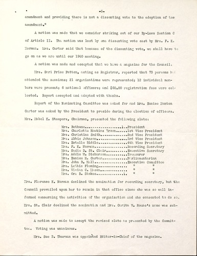 NCNW Meeting Minutes