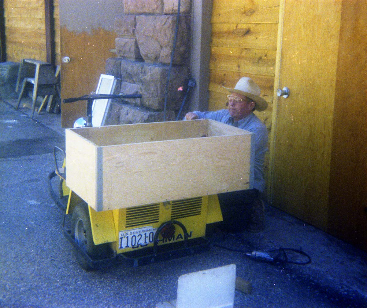 Color Photos of the parks three-wheeler.