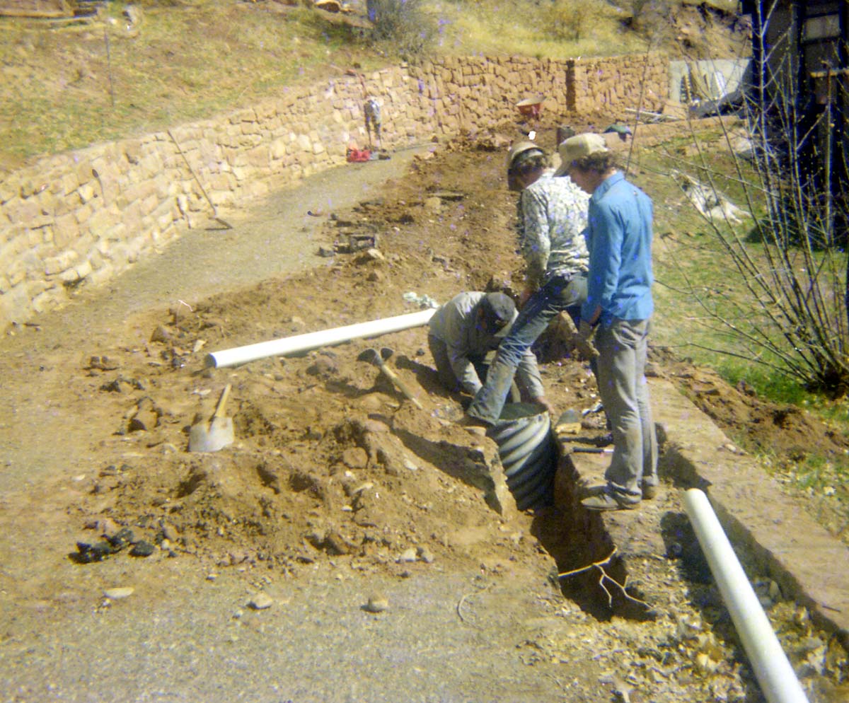 Workers during the Zion Lodge utilities project.