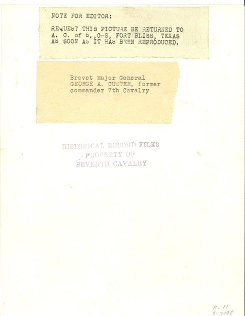 Brevet Major General George Armstrong Custer