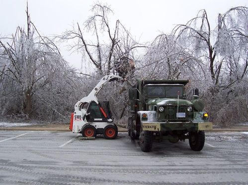 Wilson's Creek National Battlefield Ice Storm, January 2007, Before and During Clean Up