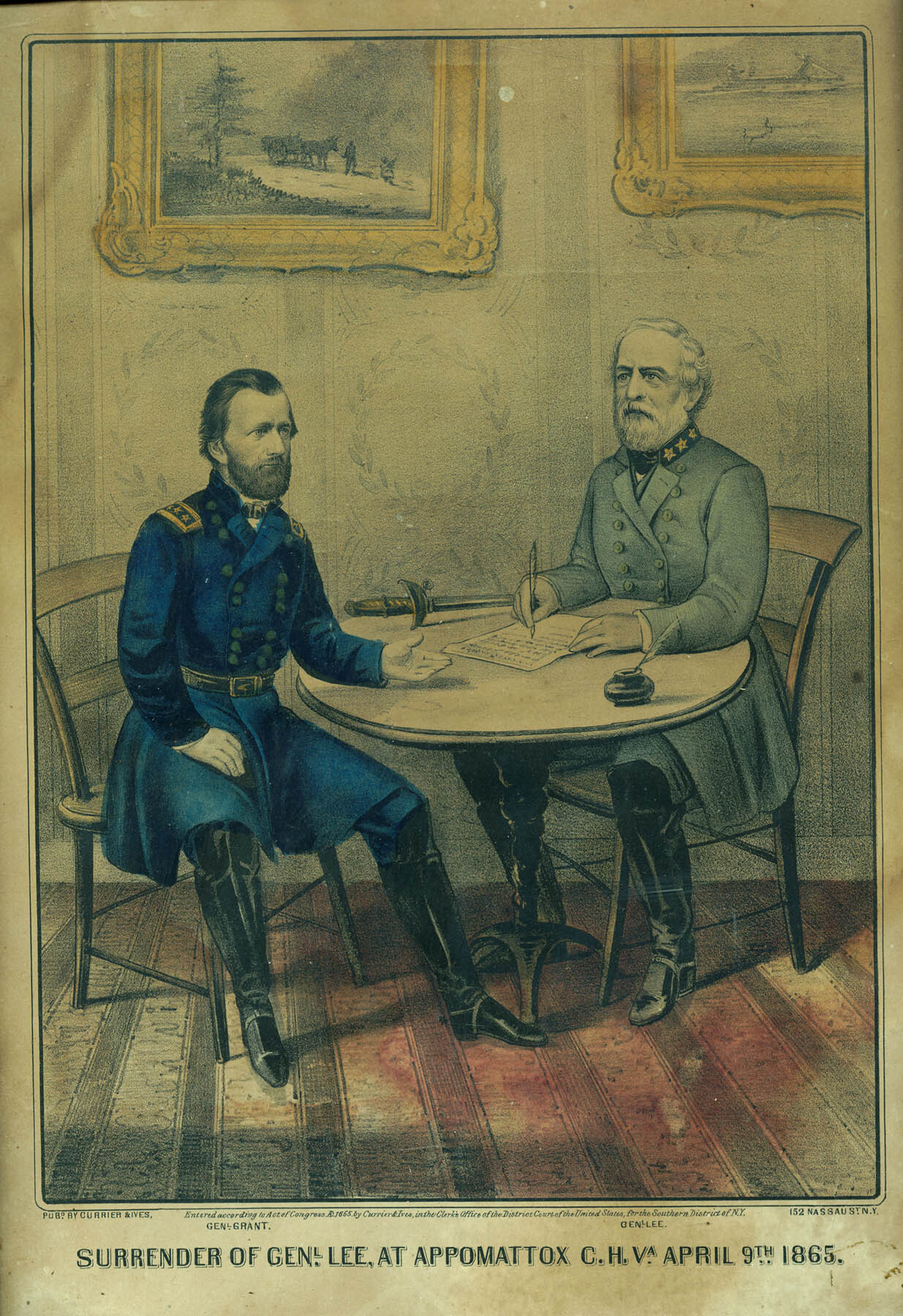 Surrender of Genl. Lee at Appomattox C.H. Va. April 9th 1865