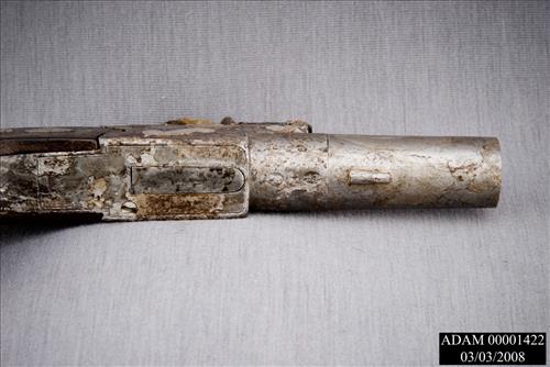 Pair of Travelling Flintlock Pistols with Inlaid Stock of Silver from the Adams National Historical Park Collection