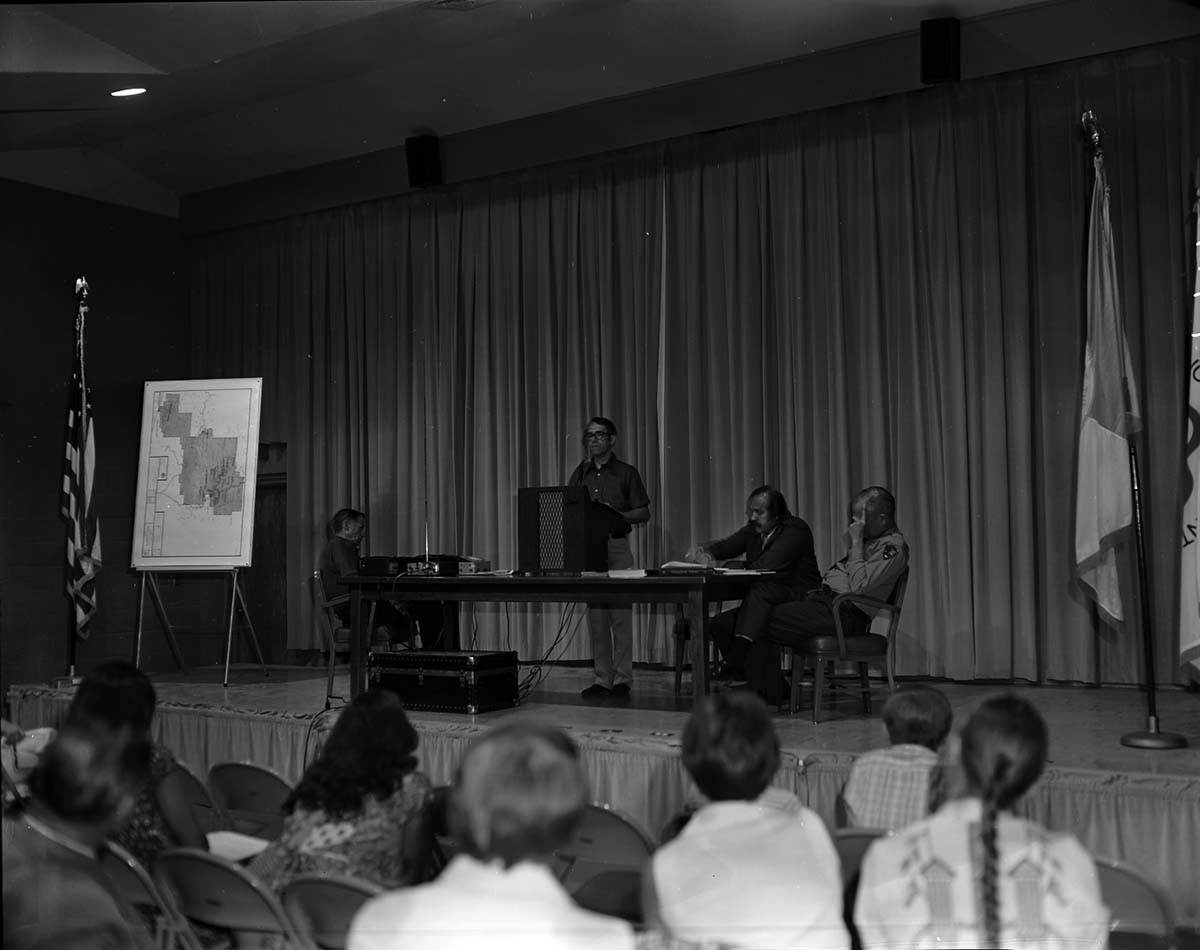 The Zion Master Plan hearings at the Visitor Center auditorium September 20, 1975.