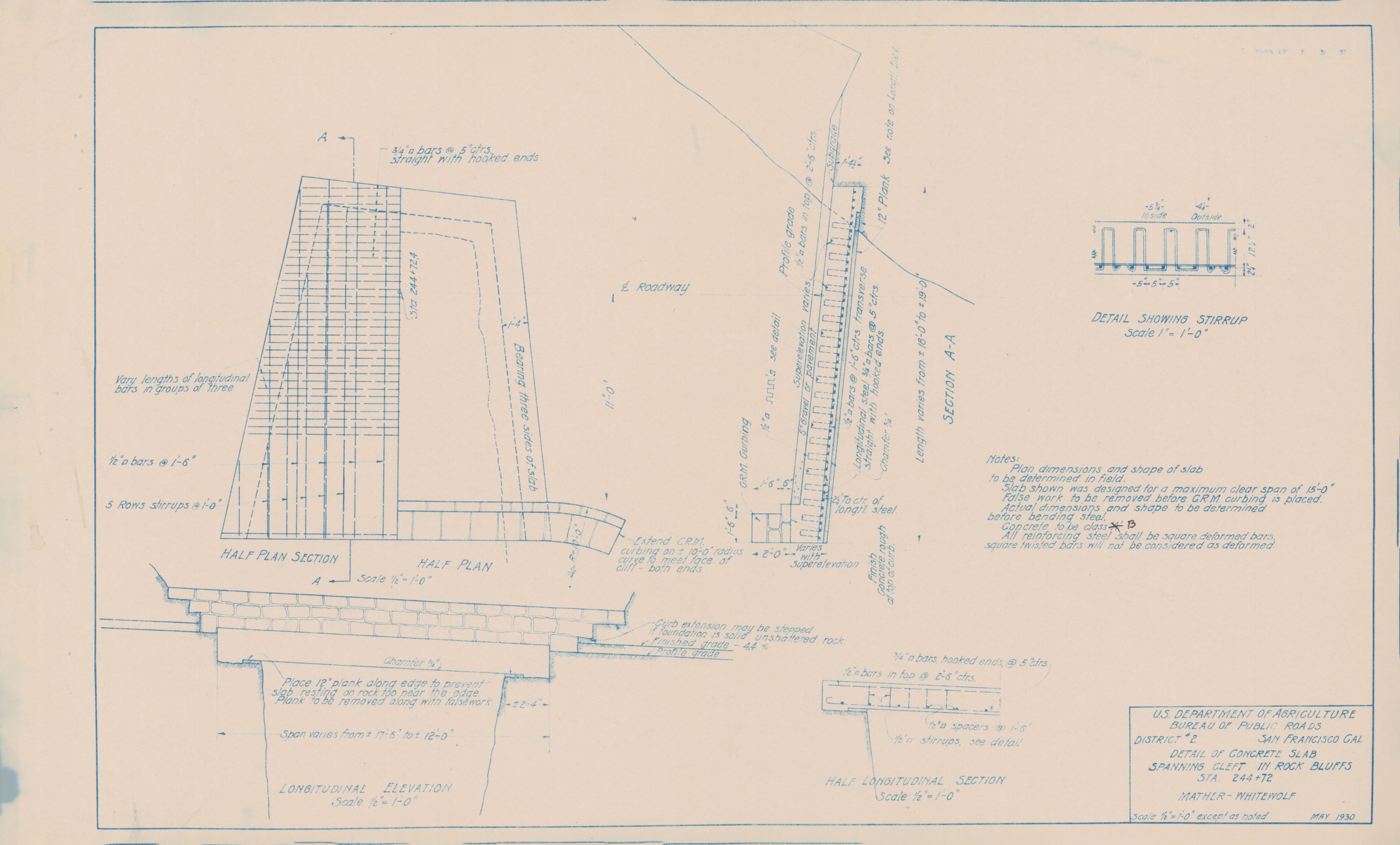 Plans for Proposed Project 6-B1, Grading and Surfacing Section B~Mather-White Wolf Route No. 6~Hetch Hetchy Loop