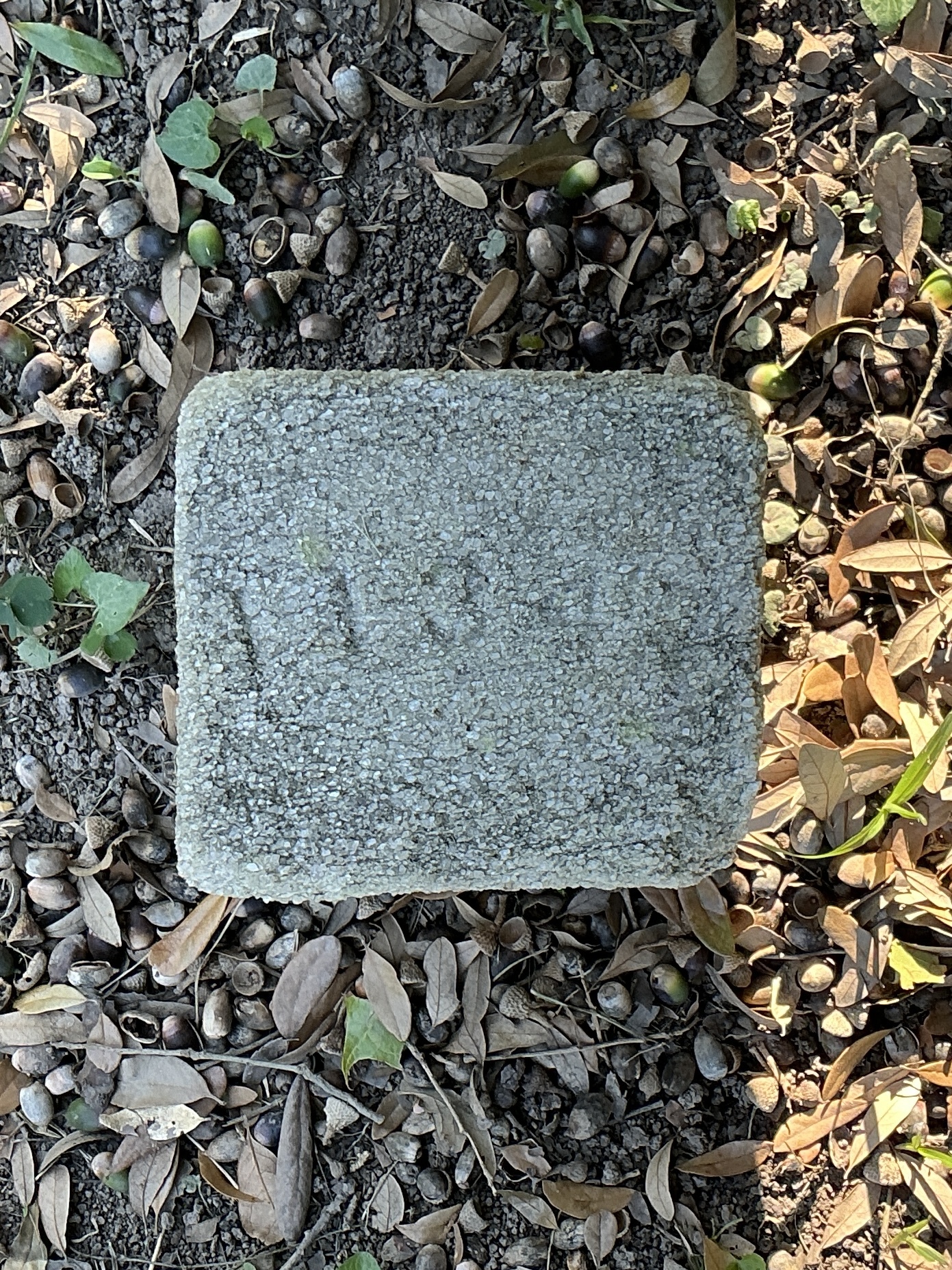 Top of flat marble marker