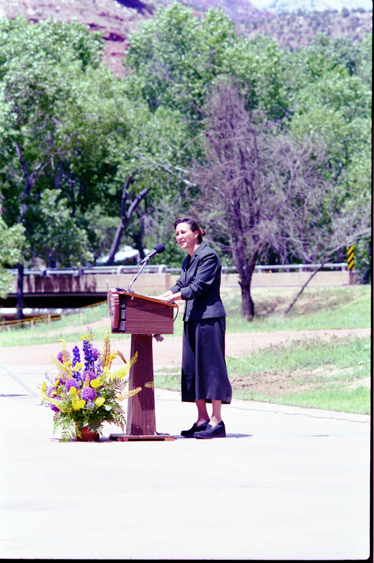 Color Photos of the opening celebration for the new visitor center - Same day as the official shuttle launch.