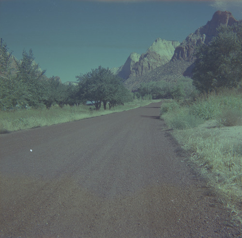 Chipsealing of Zion roads.