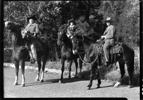 Senator Warren R. Austin, Mrs. Van Nuys & Senator Hebert at the Ahwahnee.