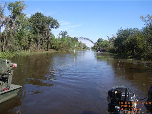 Remove Debris from Marine Waterways and Canals Jean Lafitte National Historical Park and Preserve in May 2010.
