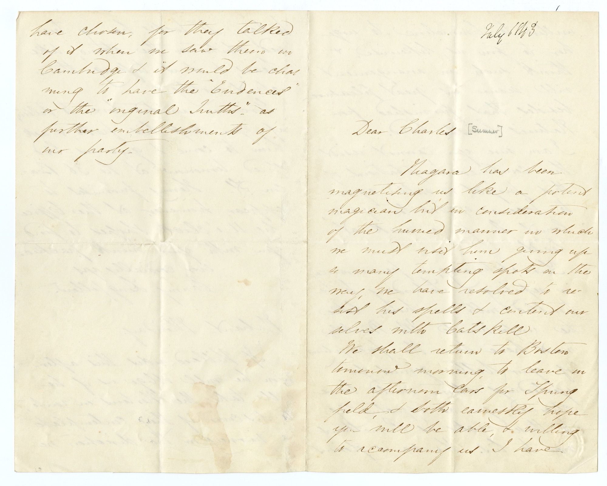 Manuscript letter