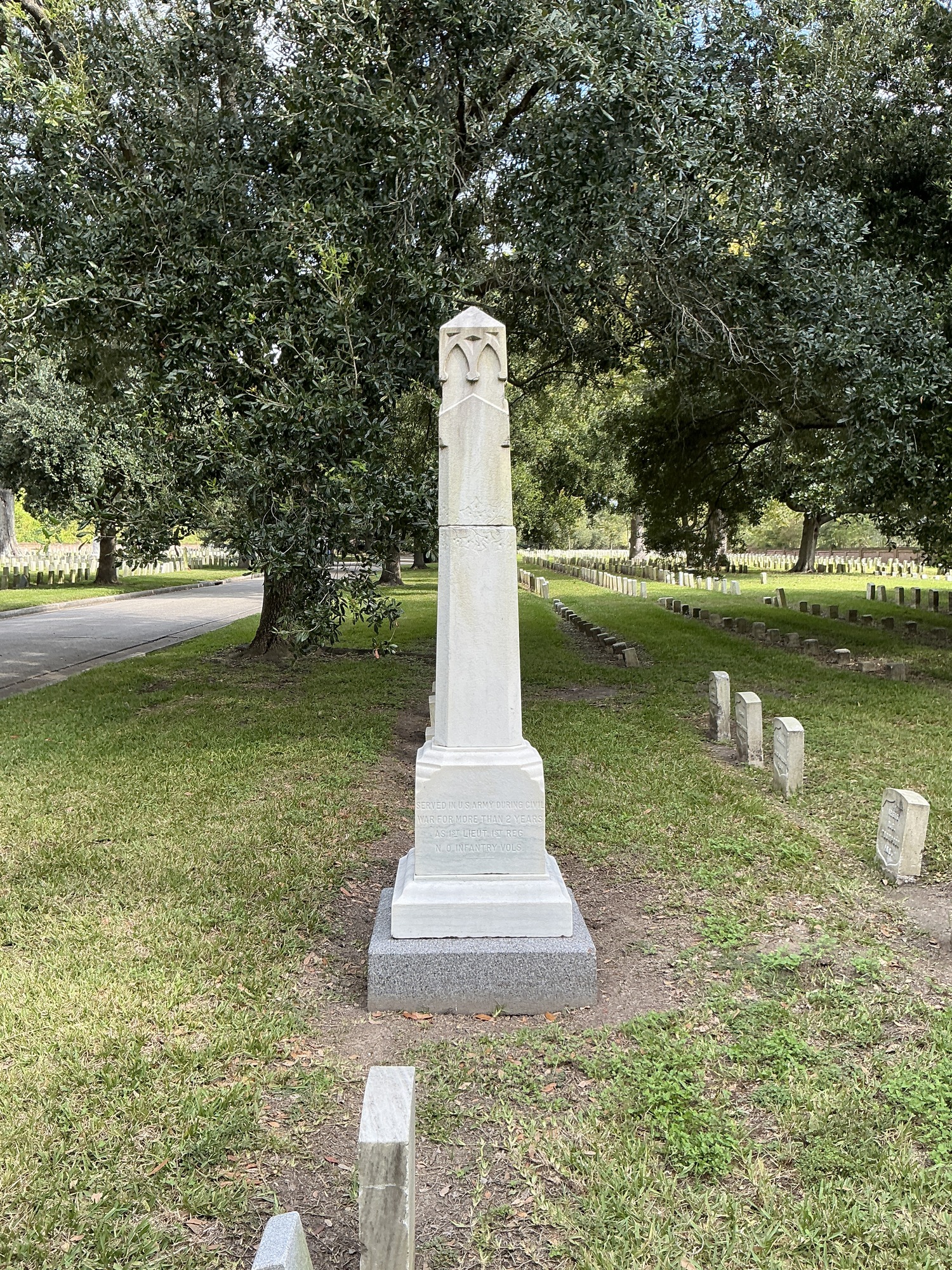 Right side of memorial