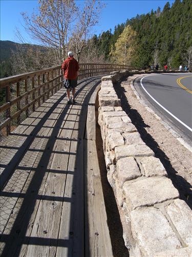 Condition of Many Parks Curve Boardwalk prior to rehabilitaiton work in Rocky Mountain National Park, 2008.