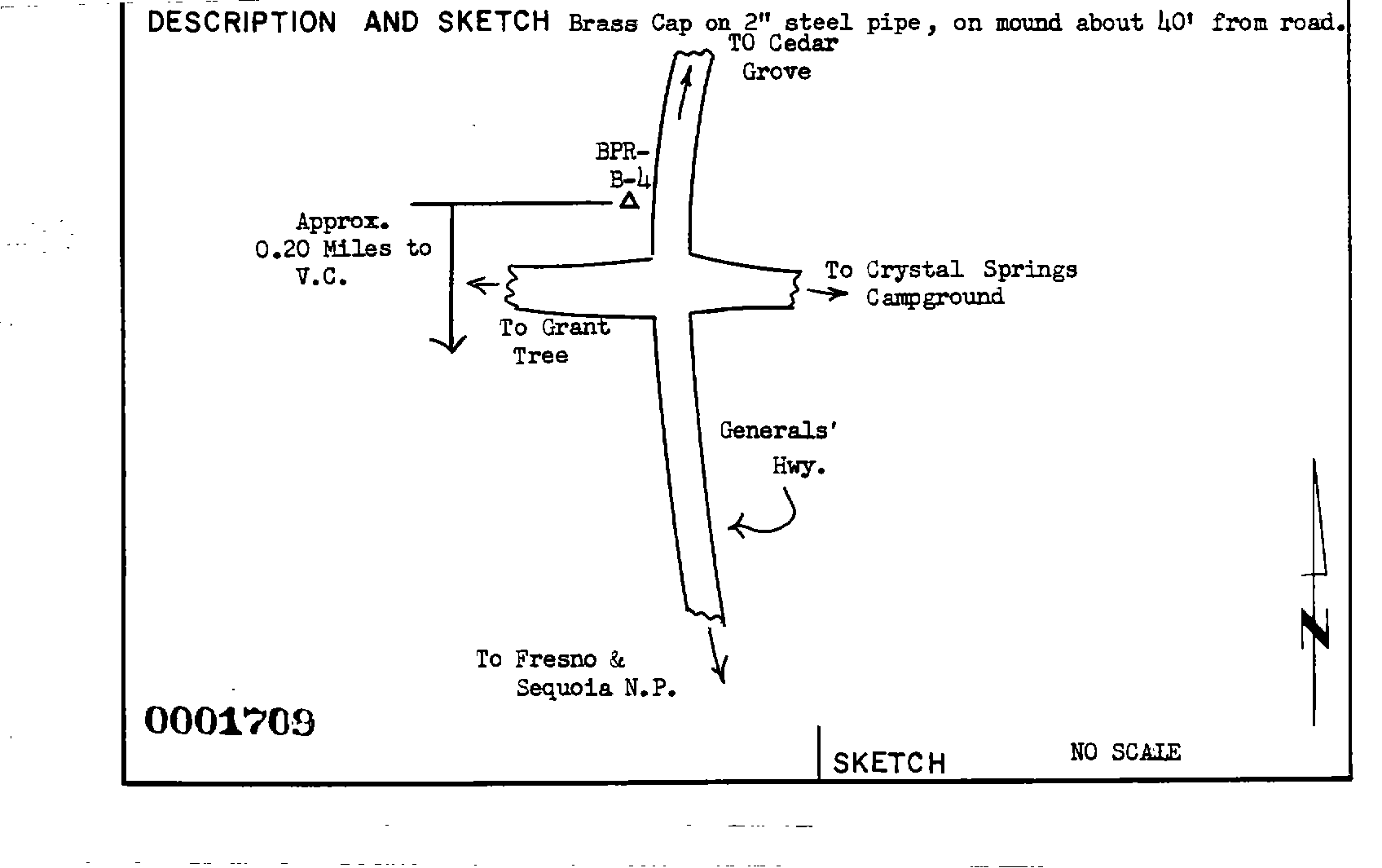 00001709 Survey Monumentation Sketch