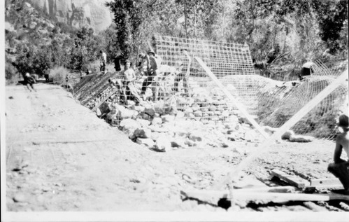 BW Photos of photo of Civilian Conservation Corps (CCC) crews working at tasks. - 35mm.