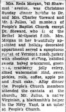 Boston Guardian article from Dec. 30, 1944 that mentions Tiberius Julius.