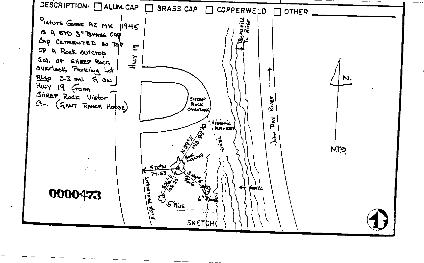 00000473 Survey Monumentation Sketch
