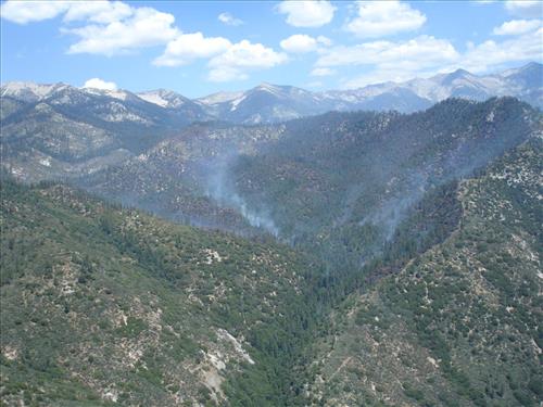 Images of the Comb Complex wildland fire use project taken from park helicopter, Sequoia and Kings Canyon National Parks, summer 2005