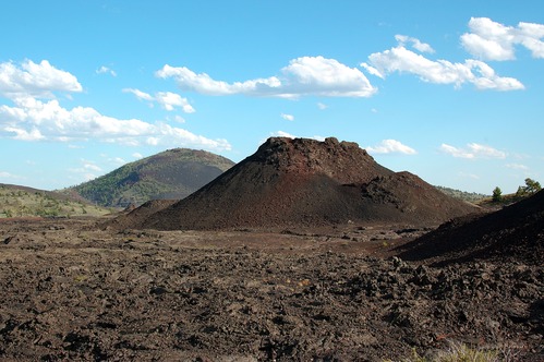 Photograph of spatter cone at Craters of the Moon National Monument and Preserve. 