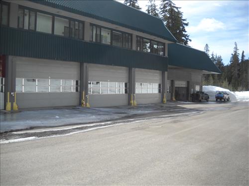 Overhead door photos at Building #14, CRLA for replacement project documentation