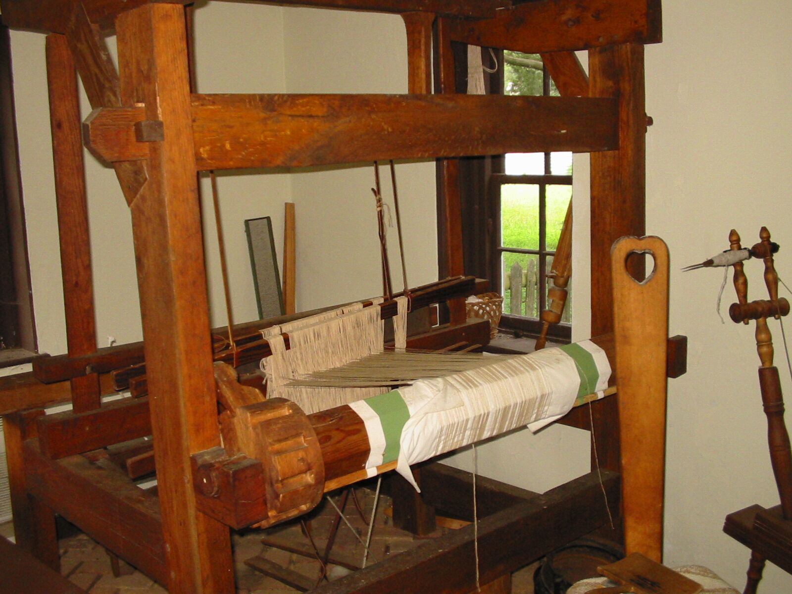 Loom inside the weaving and spinning shop