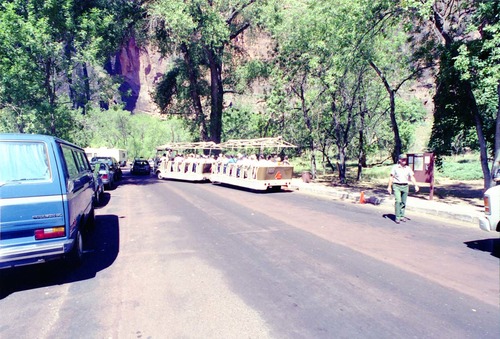 Color Photos of the parks 72nd anniversary celebrations- cake cutting, barbecue, speakers.