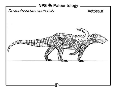 line drawing of scaly 4-legged reptile walking