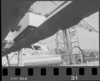 Various views of Alma (built 1891; scow schooner) in drydock, 1987. Various views of Alma (built 1891; scow schooner) in drydock, undergoing repairs and  during the spring of 1987.