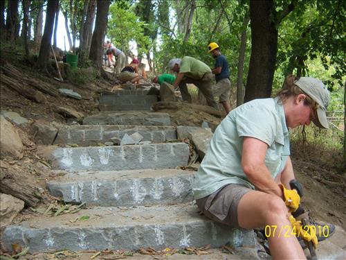 Lockwood House Spur Trail existing conditions from the Appalachian Trail in Harpers Ferry National Historical Park. 9/21/09