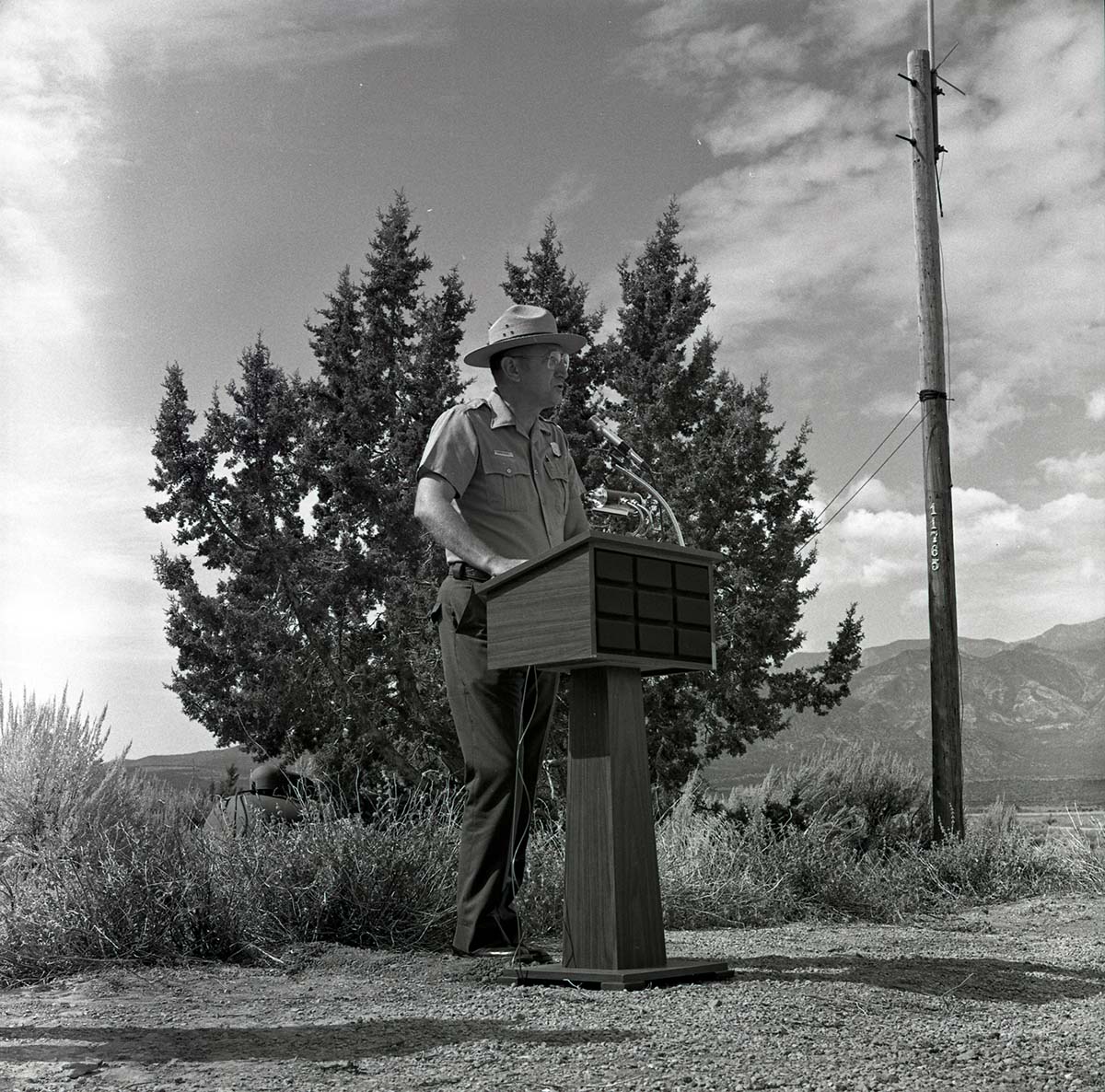 BW Photos of the groundbreaking ceremony for the Kolob Canyons Visitor Center.