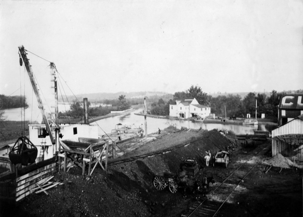 Historic photo of Cushwa Basin and and the coal loading area