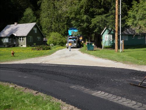 Marblemount Ranger Station paving at North Cascades National Park in May 2012