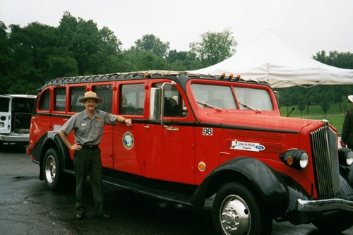 Sustainable Practices Glacier NP red bus 8