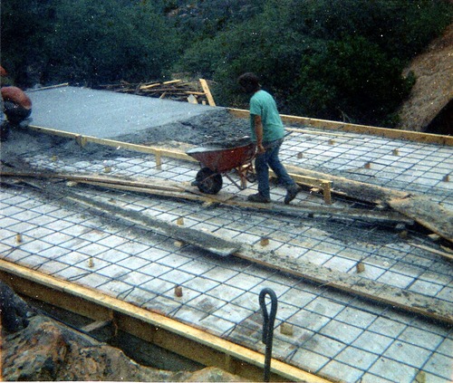 Workers during the construction of the Wiley Spring water vault.