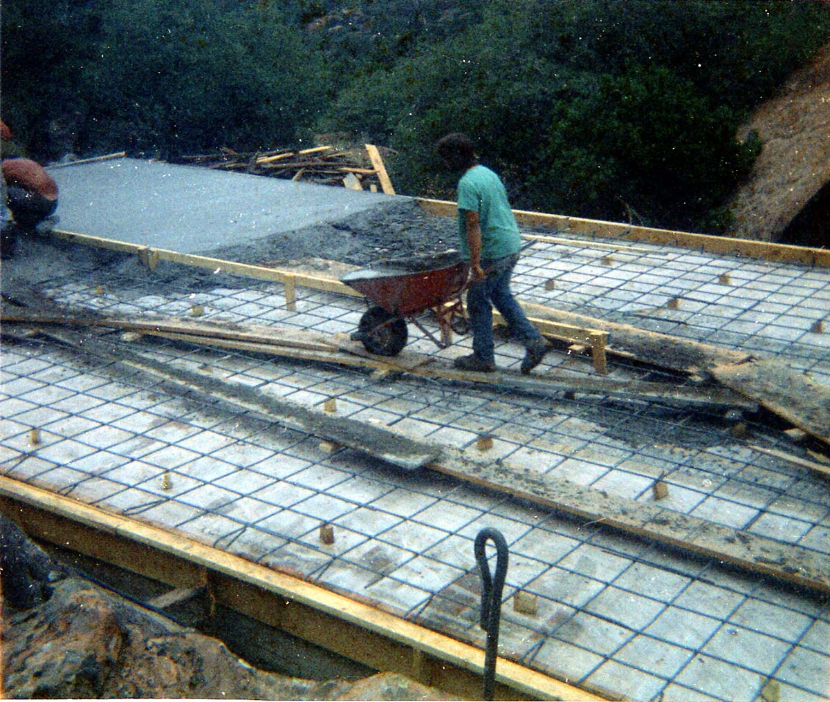 Workers during the construction of the Wiley Spring water vault.