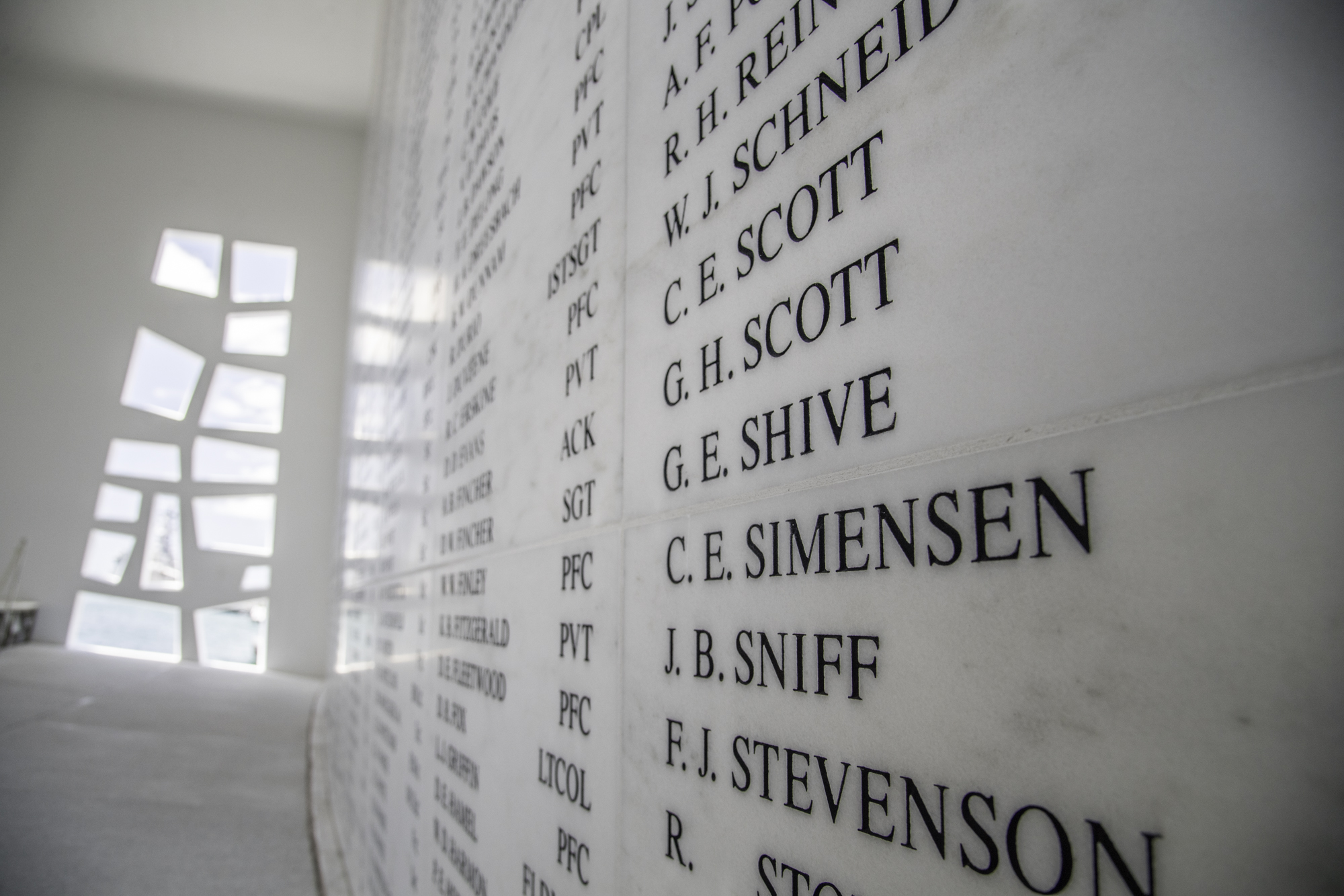 At the Shrine Room inside the USS Arizona Memorial.