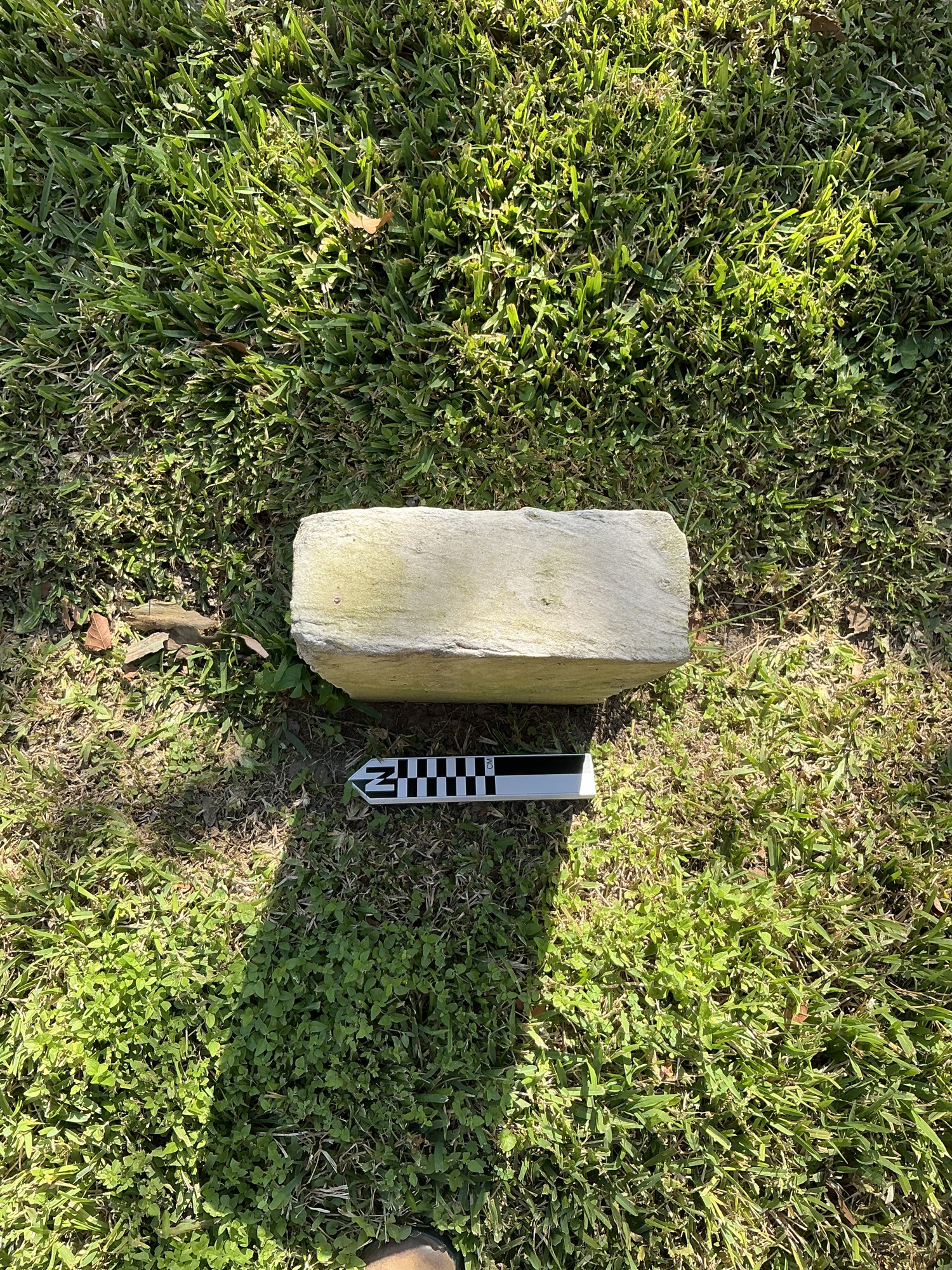 Extra image of historic upright marble headstone with recessed shield face.