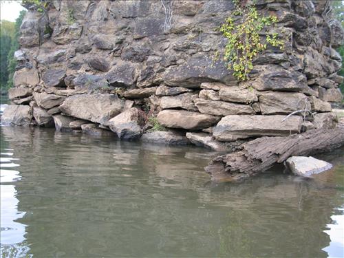 Images of the remnants of Miller Covered Bridge at Horseshoe Bend NMP in October 2007
