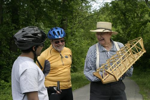 Costumed Volunteer at Station Road