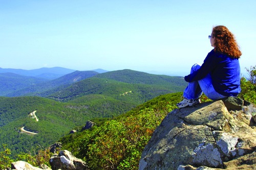 Sometimes there's nothing more inspiring than taking in a view, like this one on Little Stony Man Cliffs.