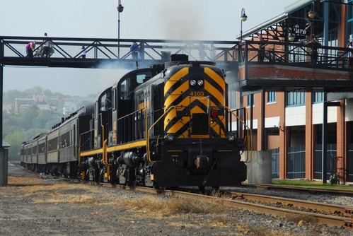 Historic Alco RS3's power the Steamtown NHS 